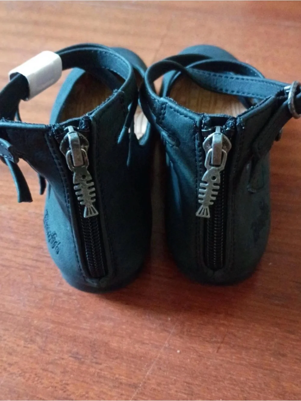 Kids Teal Double-Strap Dress Shoes with Cushioned Insole
